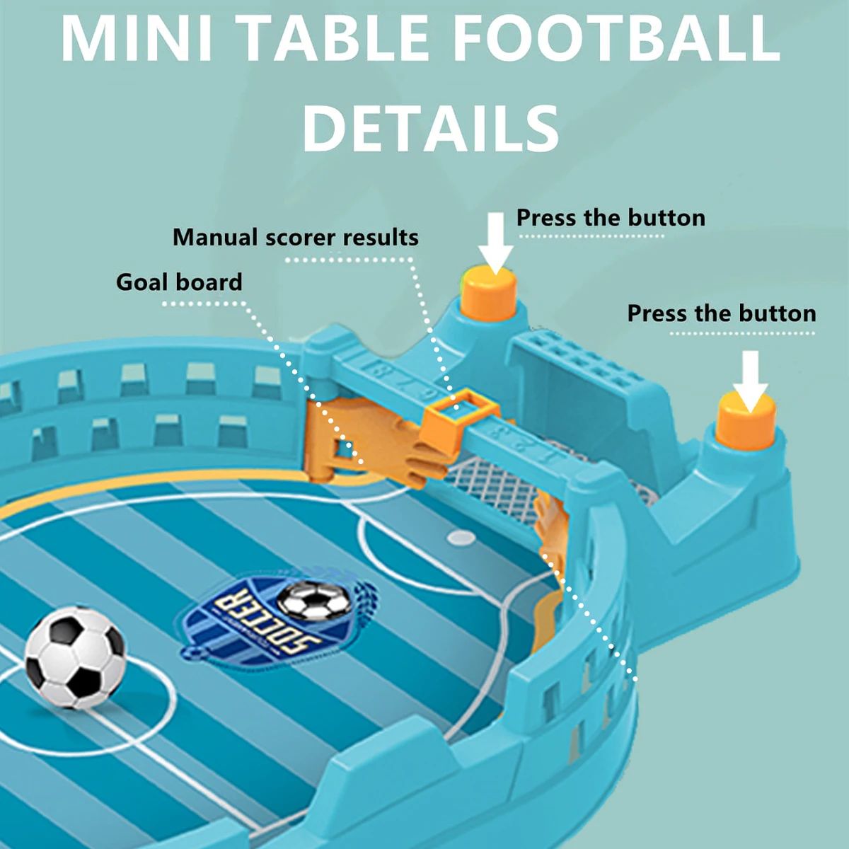 Mini Matraquilhos de Mesa – Jogo de Futebol Interativo - Image 5
