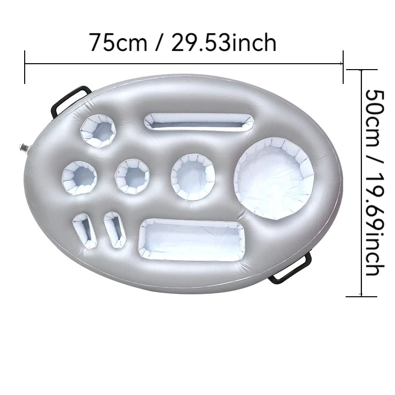 Bar Flutuante Insuflável Multiusos (75x50cm) – Suporte de Bebidas e Snacks para Piscina - Image 11