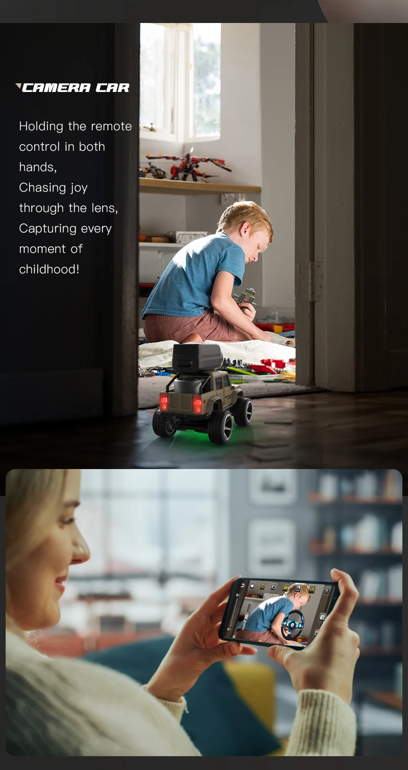 Mini Carro RC com Câmara WiFi – Controlo Remoto App e Comando - Image 16