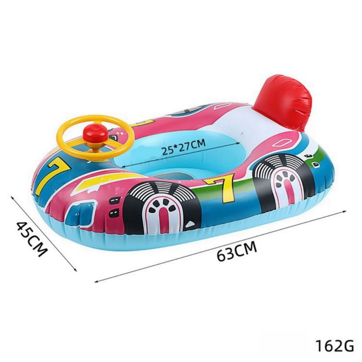 Boia de Bebé "Carrinho Feliz" com Assento e Pegas – Insuflável de Piscina e Praia - Image 6