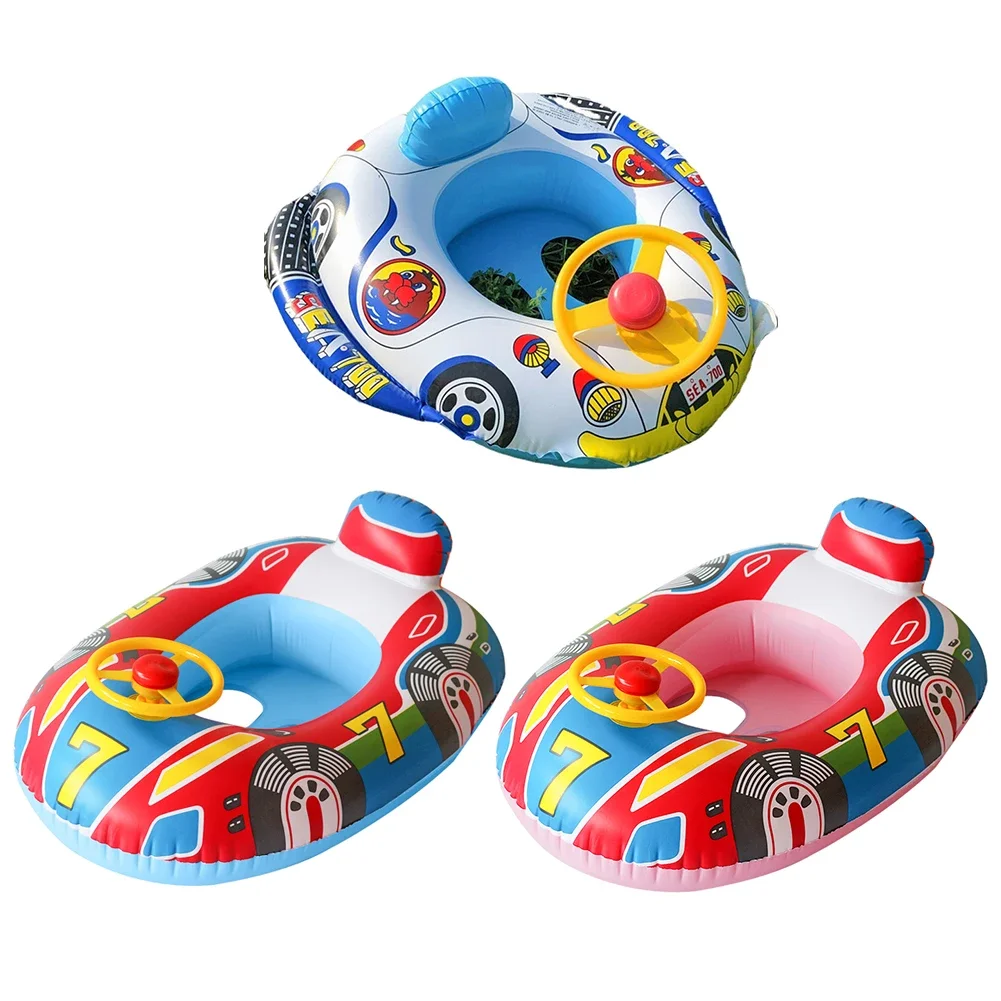 Boia Insuflável de Piscina para Crianças – Carro de Corrida Aquático - Image 17