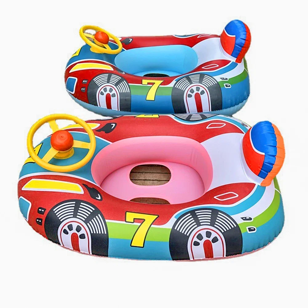 Boia Insuflável de Piscina para Crianças – Carro de Corrida Aquático - Image 22