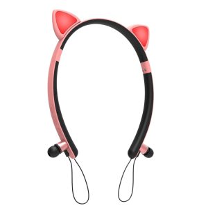 Auriculares Fones Bluetooth Orelhas de Gato com LED e APP
