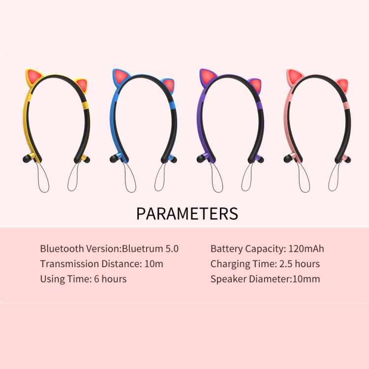 Auriculares Fones Bluetooth Orelhas de Gato com LED e APP - Image 15