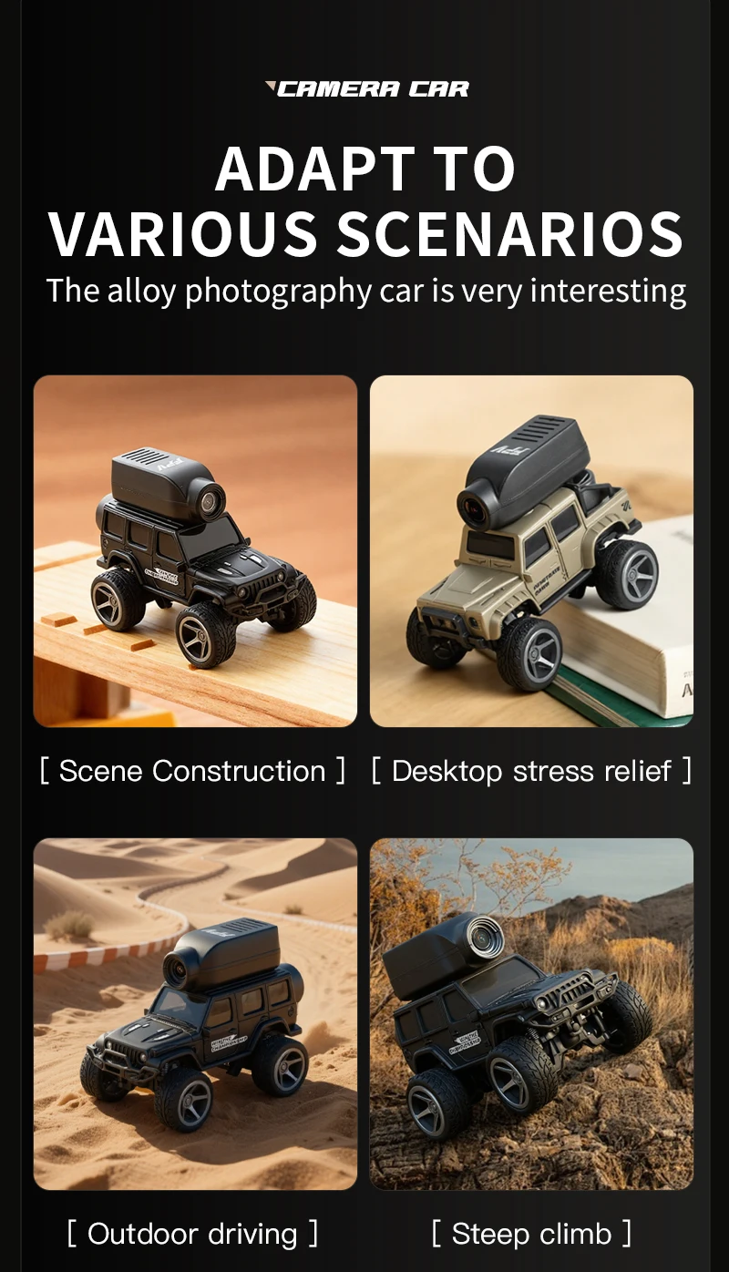 Mini Carro RC com Câmara WiFi – Controlo Remoto App e Comando - Image 12