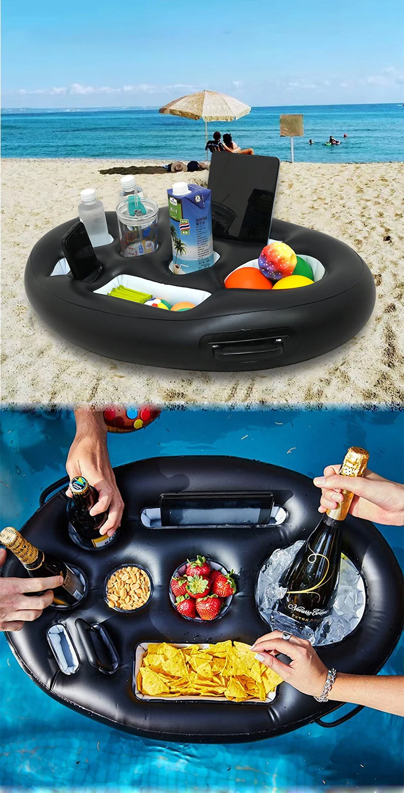 Bar Flutuante Insuflável Multiusos (75x50cm) – Suporte de Bebidas e Snacks para Piscina - Image 7