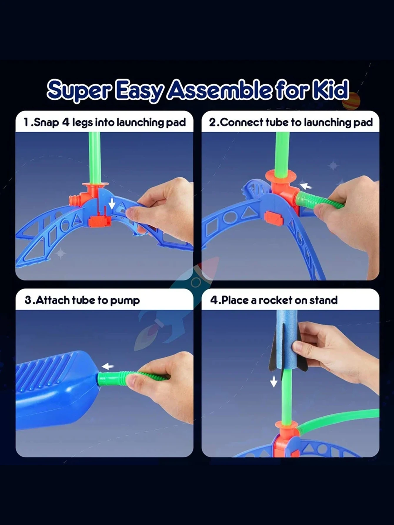 Lançador de Foguetes de Pé – Brinquedo de Exterior Radical para Crianças - Image 16