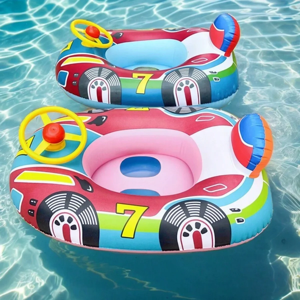 Boia de Bebé "Carrinho Feliz" com Assento e Pegas – Insuflável de Piscina e Praia - Image 5