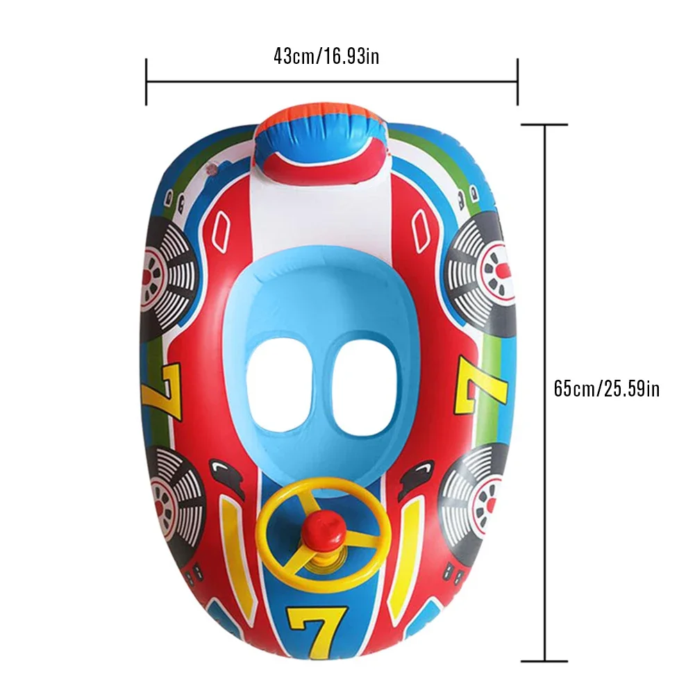 Boia Insuflável de Piscina para Crianças – Carro de Corrida Aquático - Image 15