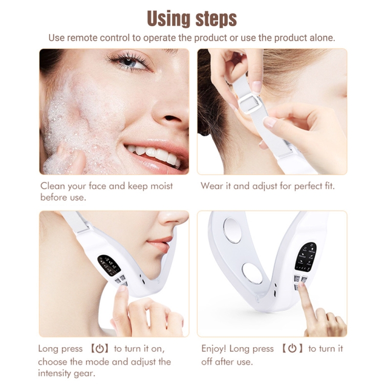 S1 EMS Microcorrente Luz Colorida Massagem Instrumento de Beleza Dispositivo de Emagrecimento Facial Remoto, (White) - Image 12