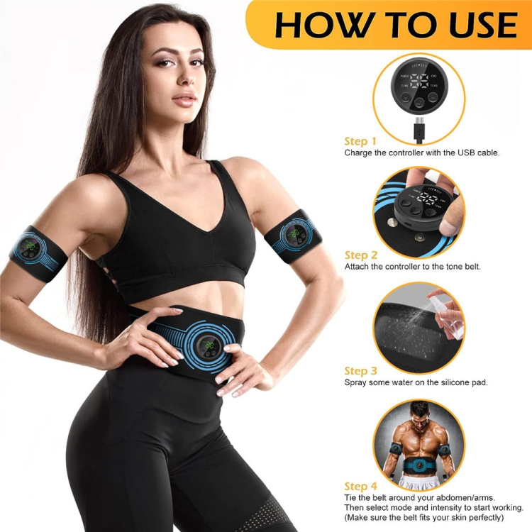 EMS Estimulador Muscular Home Fitness Training Emagrecimento Modelador Corporal, Ab Band, Ab Band+ 2 Armbands, Ab Band+2 Arm Bamds+2 Legbands, 2 Armbands, 2 Legbands - Image 11