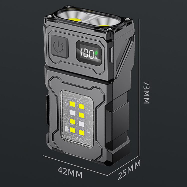 Lanterna Mini Recarregável E-SMARTER DC08 Super Brilhante com Luz Lateral, DC08 - Image 15
